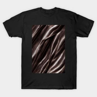 Black Imitation leather, natural and ecological leather print #4 T-Shirt